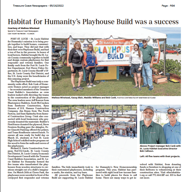 Playhouse Build in TCPalm Luminaries
