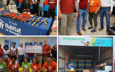 St. Lucie Habitat’s State Farm & HFHI Grant to aid with Hurricane Ian recovery efforts culminates with the assembling of 20 emergency repair & clean up kits by State Farm agents & Boys & Girls Club teen members