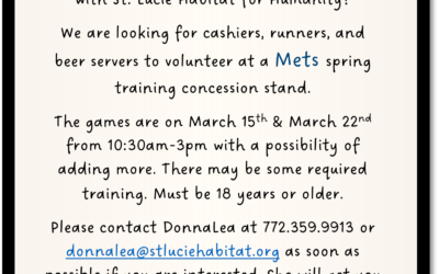 Seeking Volunteers for Mets Game Concession Stand